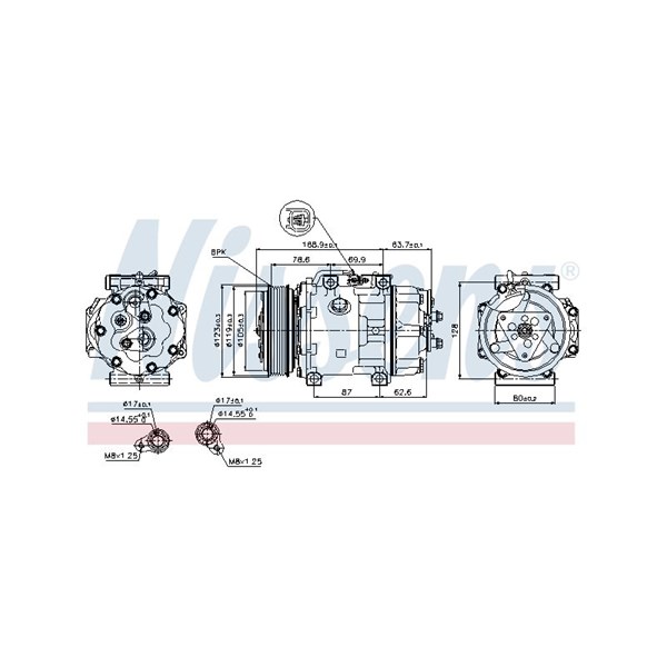 Kompressor, klimatanläggning Nissens 89143 NISSENS Kompressor, klimatanläggning Nissens 89143 NISSENS