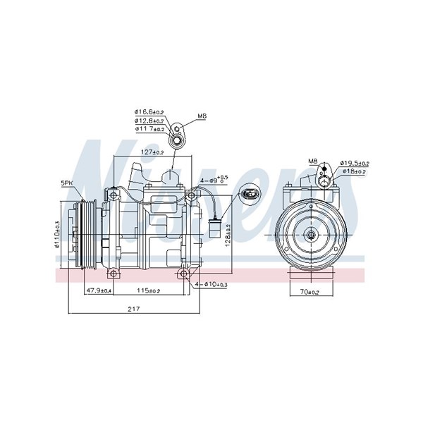 Kompressor, klimatanläggning Nissens 89147 NISSENS Kompressor, klimatanläggning Nissens 89147 NISSENS