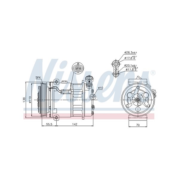 Kompressor, klimatanläggning Nissens 89157 NISSENS