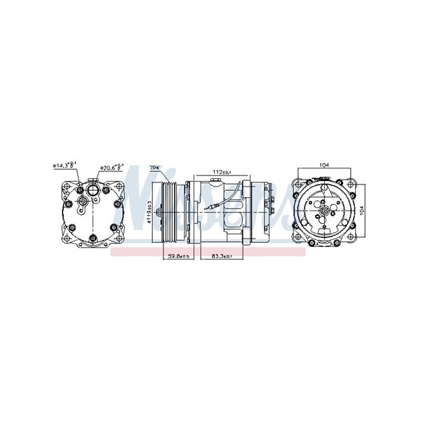 Kompressor, klimatanläggning Nissens 89160 NISSENS