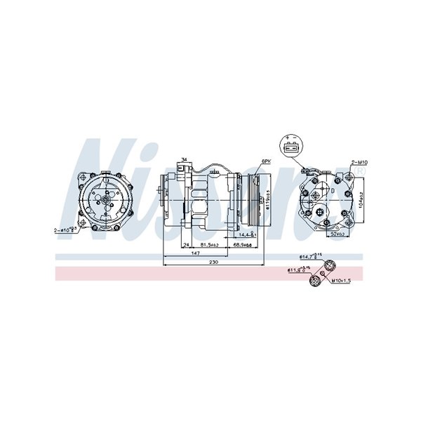 Kompressor, klimatanläggning Nissens 89165 NISSENS