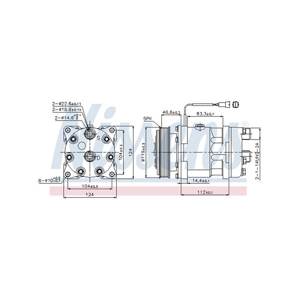 Kompressor, klimatanläggning Nissens 89171 NISSENS