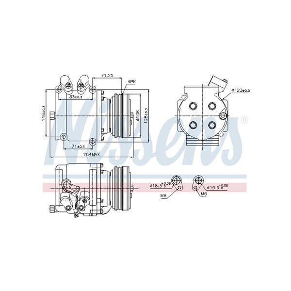 Kompressor, klimatanläggning Nissens 89226 NISSENS
