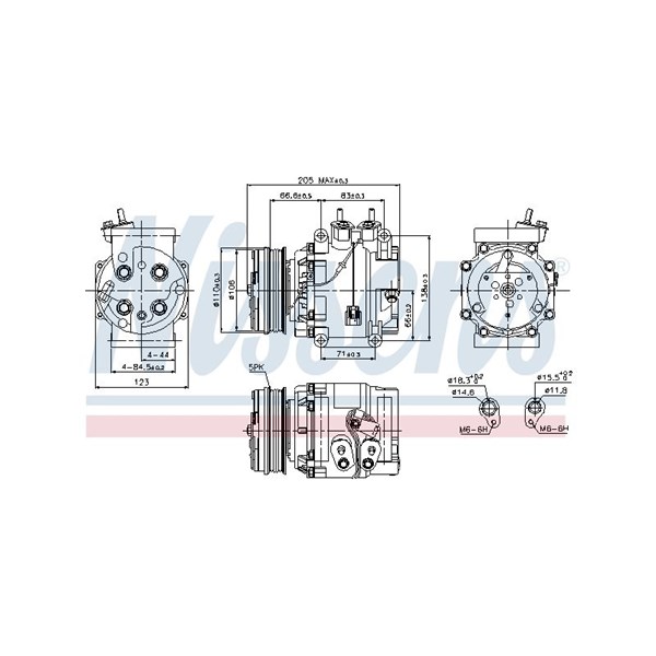 Kompressor, klimatanläggning Nissens 89235 NISSENS