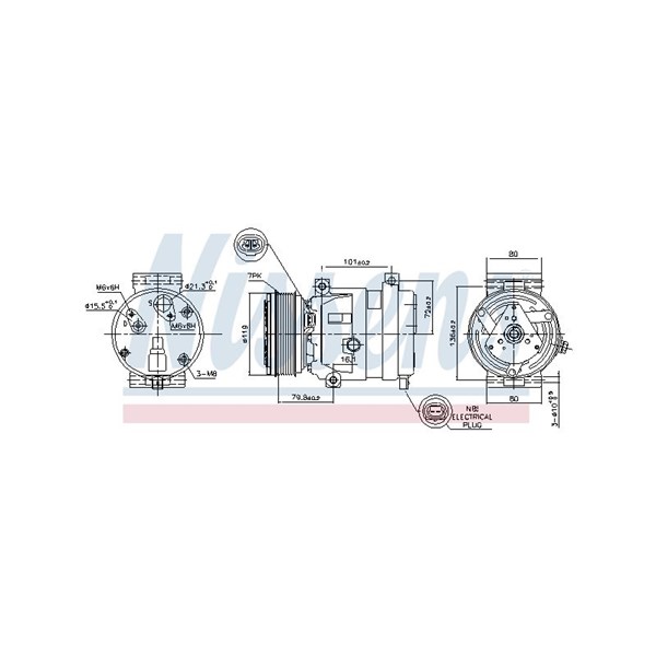 Kompressor, klimatanläggning Nissens 89267 NISSENS