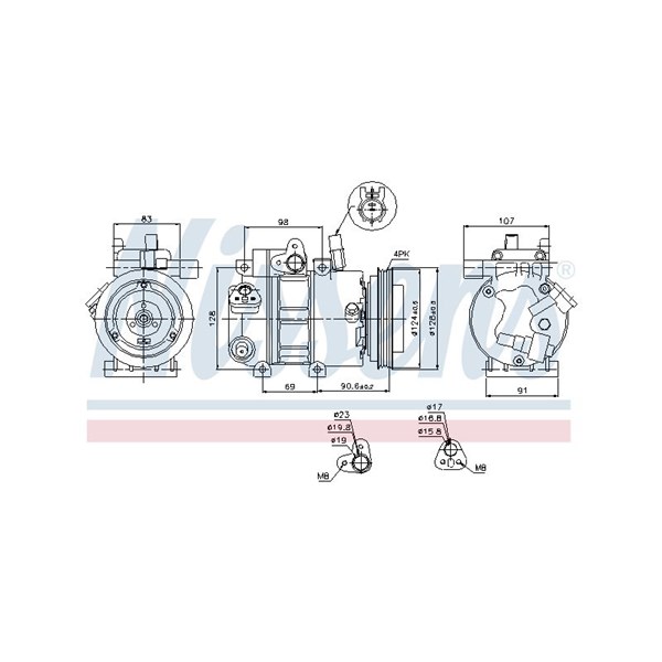 Kompressor, klimatanläggning Nissens 89273 NISSENS