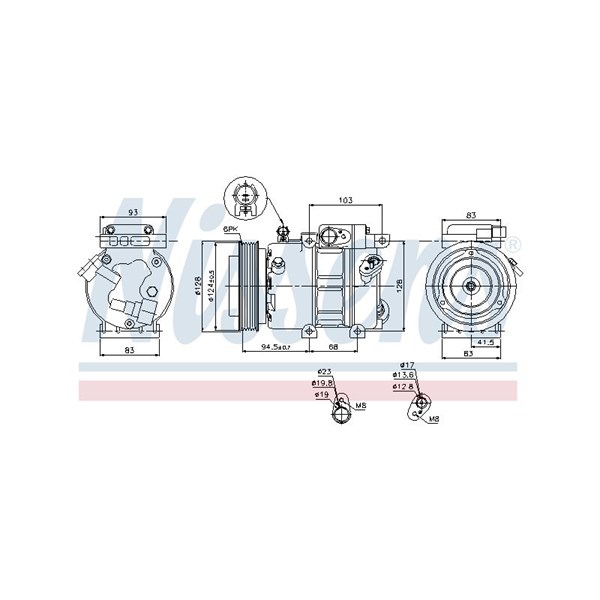 Kompressor, klimatanläggning Nissens 89285 NISSENS