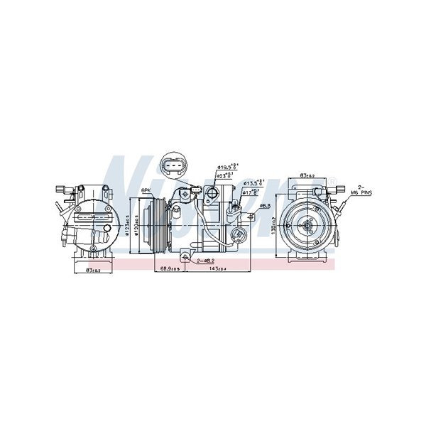 Kompressor, klimatanläggning Nissens 89304 NISSENS