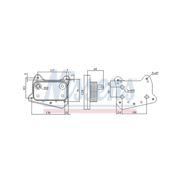 Oljekylare, motor Nissens 90581 NISSENS
