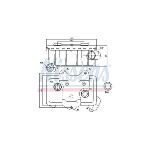 Oljekylare, motor Nissens 90582 NISSENS