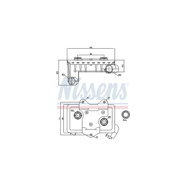 Oljekylare, motor Nissens 90597 NISSENS Oljekylare, motor Nissens 90597 NISSENS