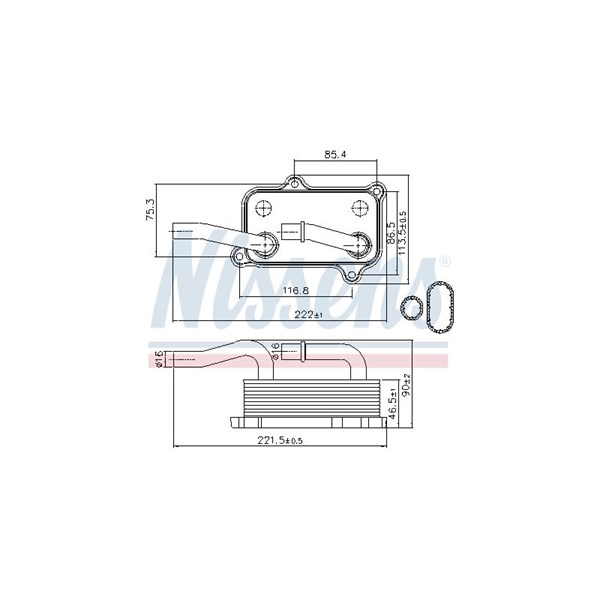 Oljekylare, motor Nissens 90599 NISSENS Oljekylare, motor Nissens 90599 NISSENS