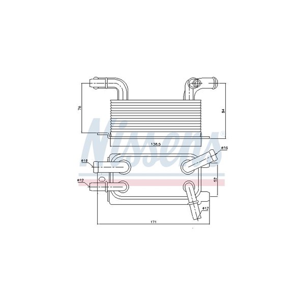 Oljekylare, automatisk transmission Nissens 90642 NISSENS