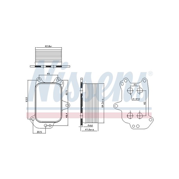 Oljekylare, motor Nissens 90966 NISSENS
