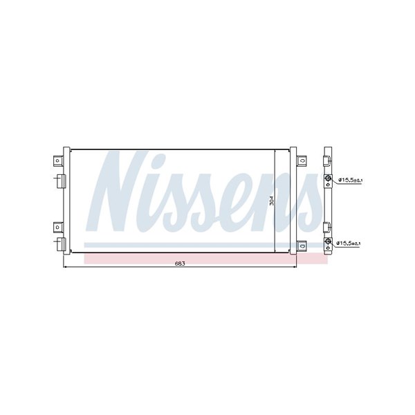 Kondensor, klimatanläggning Nissens 940004 NISSENS