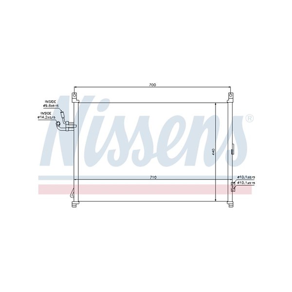 Kondensor, klimatanläggning Nissens 940014 NISSENS Kondensor, klimatanläggning Nissens 940014 NISSENS