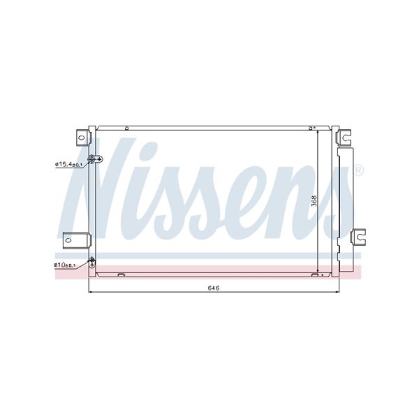 Kondensor, klimatanläggning Nissens 940022 NISSENS