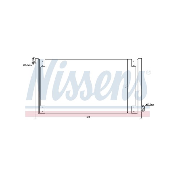 Kondensor, klimatanläggning Nissens 940025 NISSENS