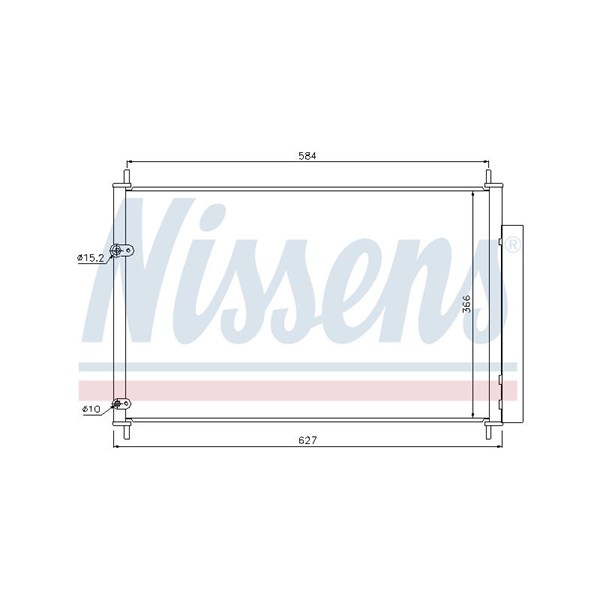 Kondensor, klimatanläggning Nissens 940037 NISSENS