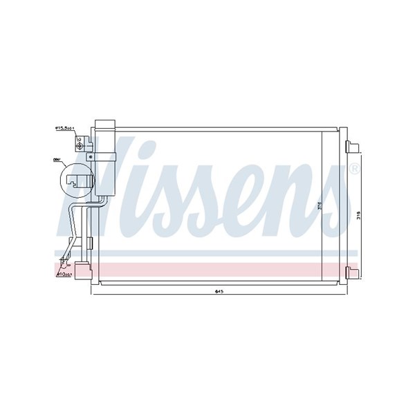 Kondensor, klimatanläggning Nissens 940041 NISSENS