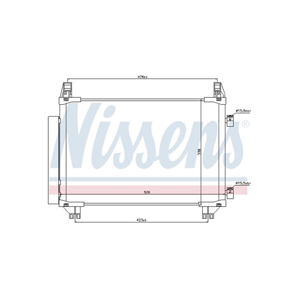 Kondensor, klimatanläggning Nissens 940050 NISSENS