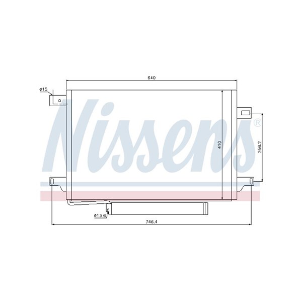 Kondensor, klimatanläggning, Bak, Upptill Nissens 940054 NISSENS