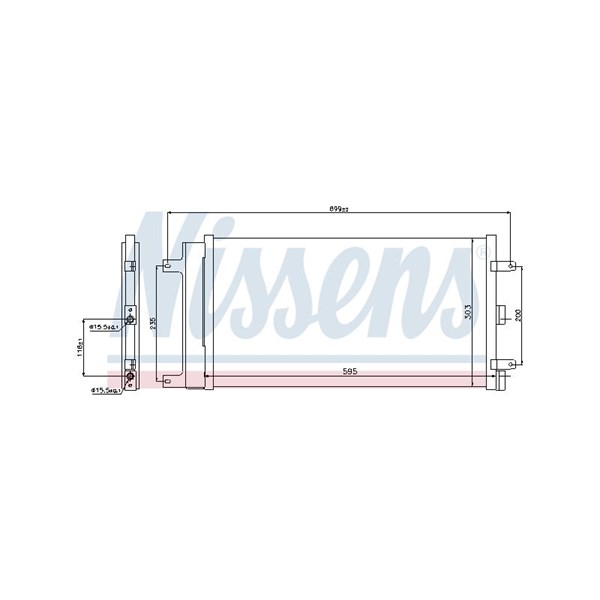 Kondensor, klimatanläggning Nissens 940061 NISSENS Kondensor, klimatanläggning Nissens 940061 NISSENS