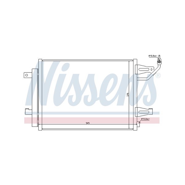 Kondensor, klimatanläggning Nissens 940067 NISSENS