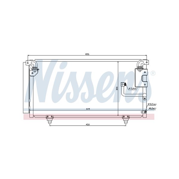 Kondensor, klimatanläggning Nissens 940091 NISSENS