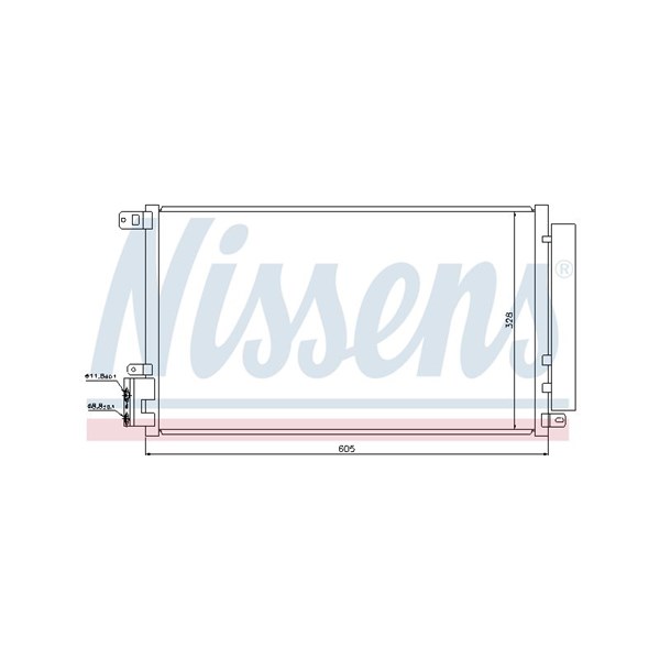 Kondensor, klimatanläggning Nissens 940095 NISSENS
