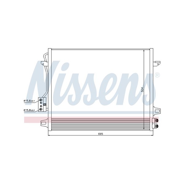 Kondensor, klimatanläggning Nissens 940098 NISSENS