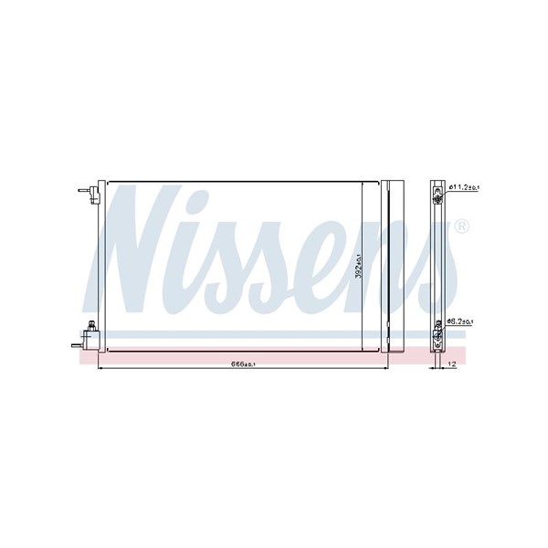 Kondensor, klimatanläggning Nissens 940124 NISSENS