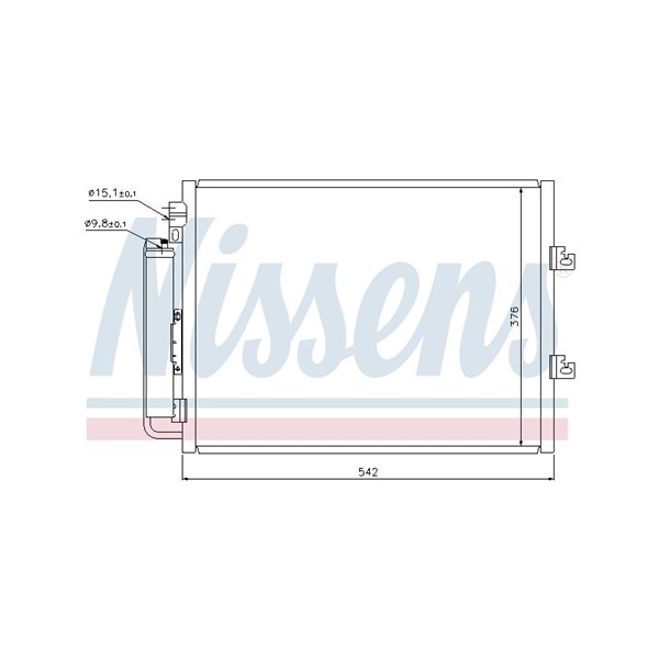 Kondensor, klimatanläggning Nissens 940126 NISSENS