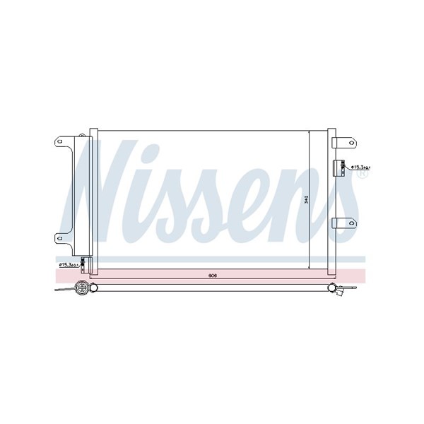 Kondensor, klimatanläggning Nissens 940141 NISSENS