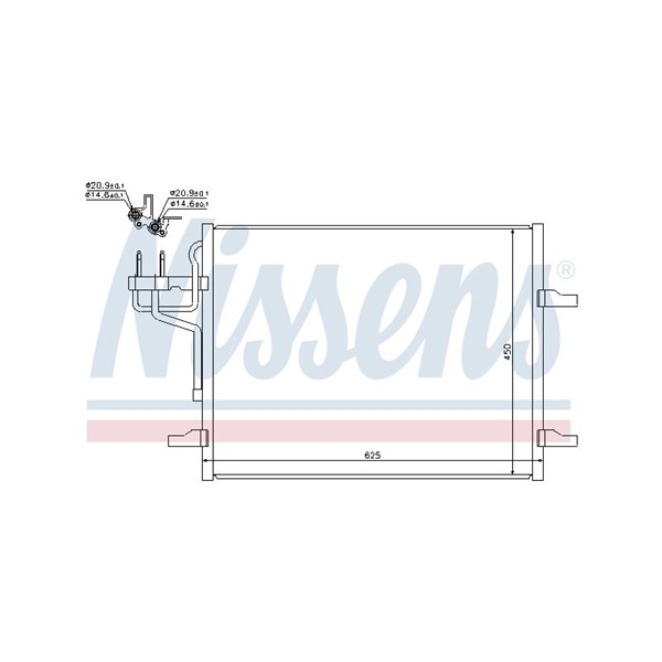 Kondensor, klimatanläggning Nissens 940144 NISSENS