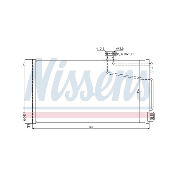 Kondensor, klimatanläggning Nissens 940145 NISSENS