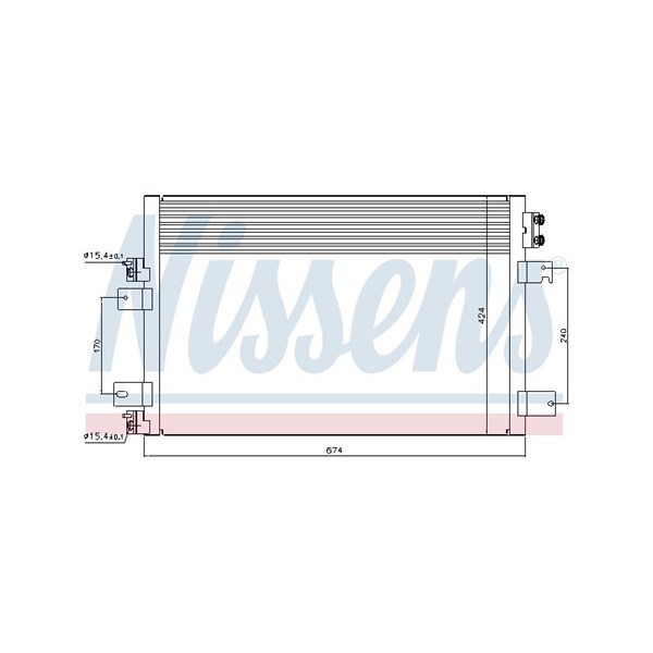Kondensor, klimatanläggning Nissens 940151 NISSENS