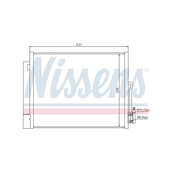 Kondensor, klimatanläggning Nissens 940156 NISSENS