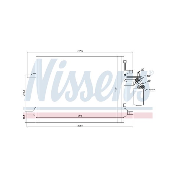 Kondensor, klimatanläggning Nissens 940159 NISSENS