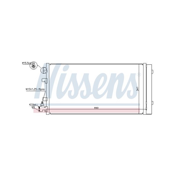 Kondensor, klimatanläggning Nissens 940160 NISSENS