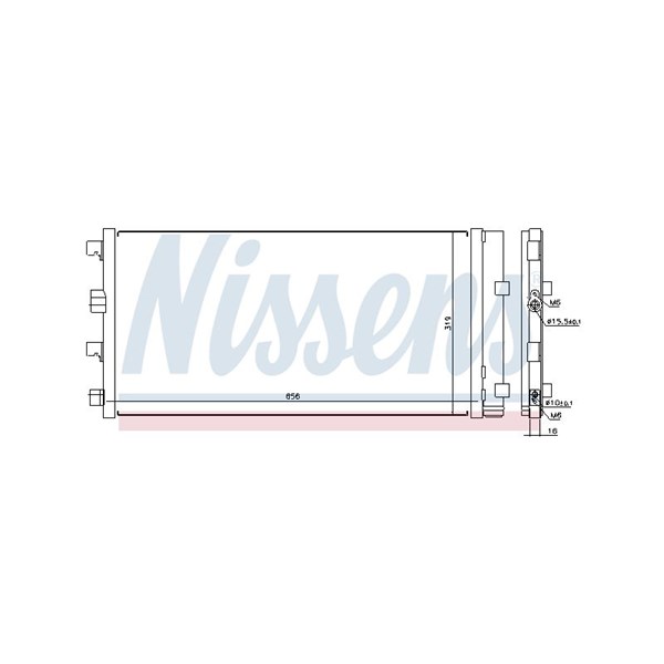 Kondensor, klimatanläggning Nissens 940161 NISSENS