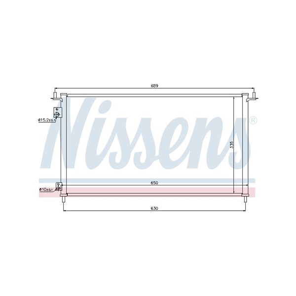 Kondensor, klimatanläggning Nissens 940162 NISSENS