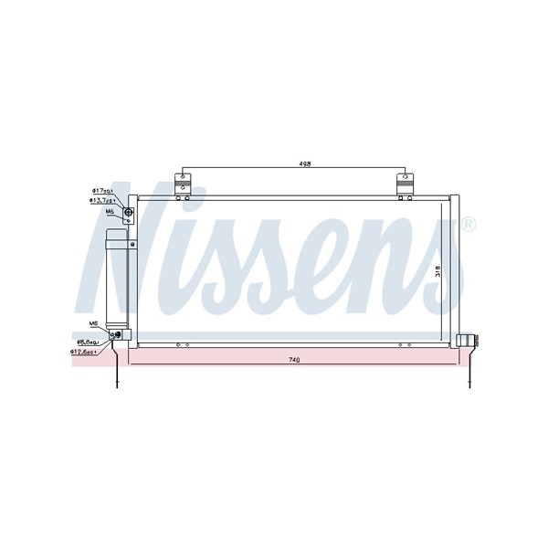 Kondensor, klimatanläggning Nissens 940164 NISSENS