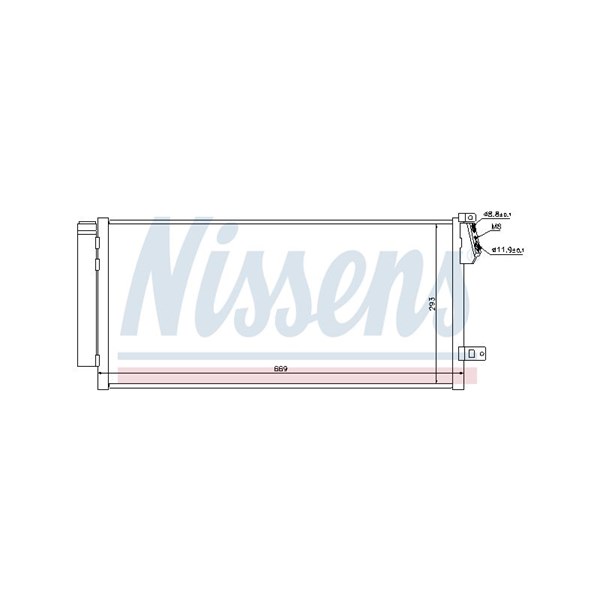 Kondensor, klimatanläggning Nissens 940169 NISSENS