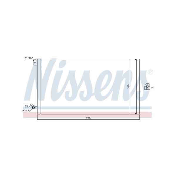 Kondensor, klimatanläggning Nissens 940187 NISSENS