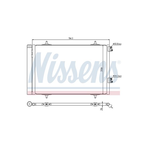 Kondensor, klimatanläggning Nissens 940189 NISSENS