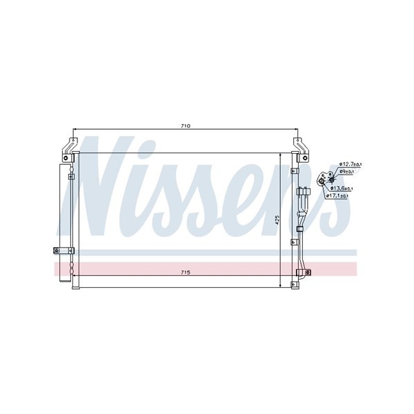 Kondensor, klimatanläggning Nissens 940212 NISSENS