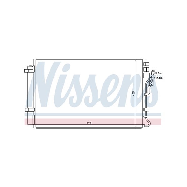 Kondensor, klimatanläggning Nissens 940216 NISSENS