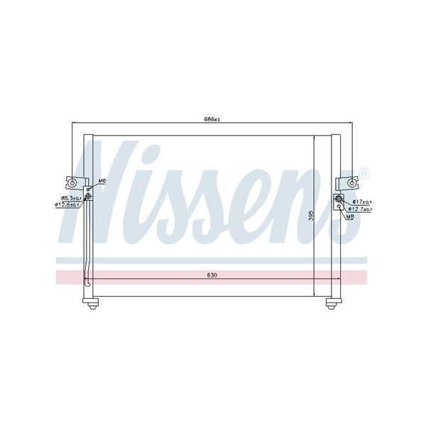 Kondensor, klimatanläggning, Fram Nissens 94038 NISSENS