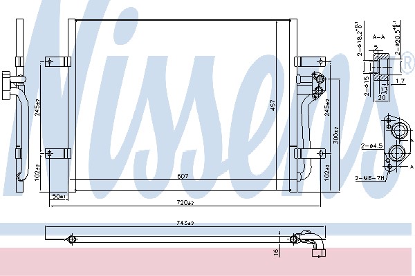 Kondensor, klimatanläggning Nissens 940585 NISSENS